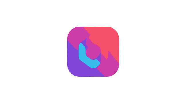 Colorful Mobile App Icon with Gradient Design for Technology and Communication.