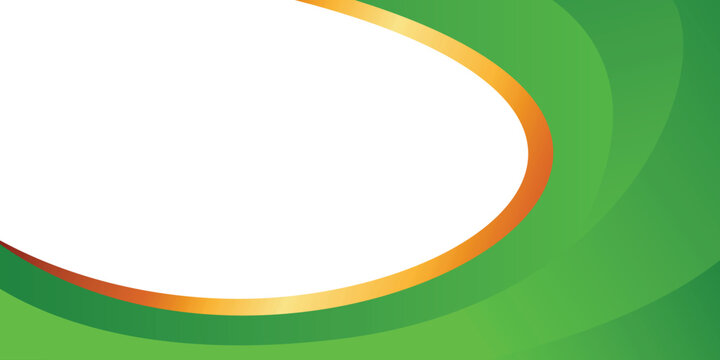 Abstract Green Gradient Background with Oval Space