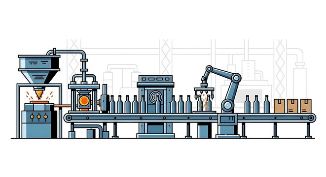 Automated Bottle Production.
