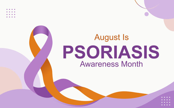 August is Psoriasis awareness month. background, banner, card, poster, template. Vector illustration.
