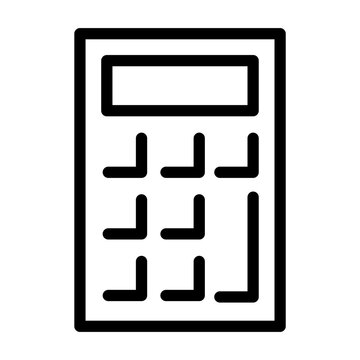 Calculator keypad line icon