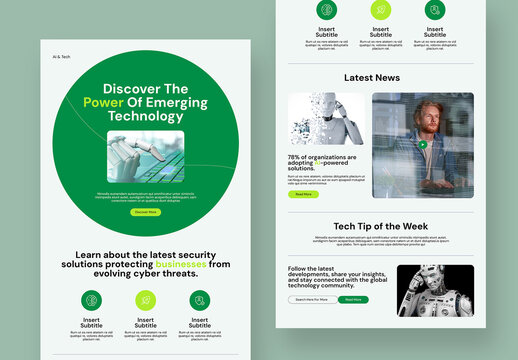 AI and Tech Business Email Newsletter Template