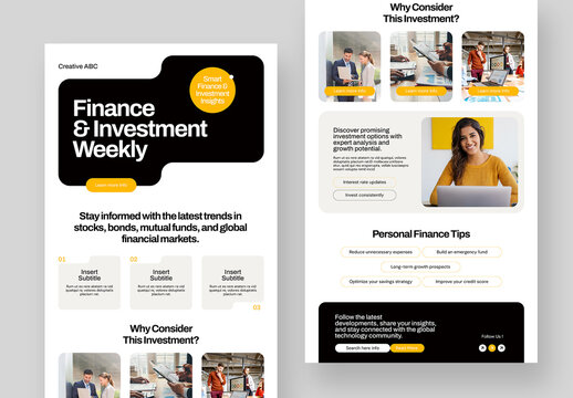 Finance and Investments Email Newsletter
