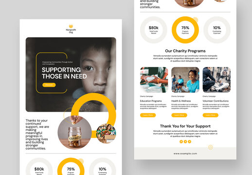 Non Profit Email Newsletter Layout