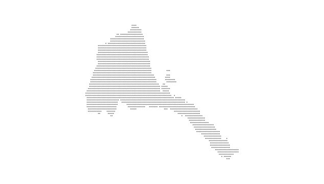Eritrea Country Map Vector Illustration with Geographic dotted, Border, and National Shape Featuring Horn of Africa Region for Cartography, Travel, Atlas, Political, and Graphic Design Use