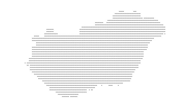 Hungary Dotted Map Vector with Halftone Dot Pattern, Geographic Country Outline, Border, National Territory Shape, Central Europe Cartography Illustration for Atlas, Travel, and Infographic Design