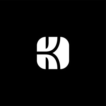 Modern abstract letter KD monogram logo in a rounded square. Ideal for tech startups, corporate identity, and modern app icon design.