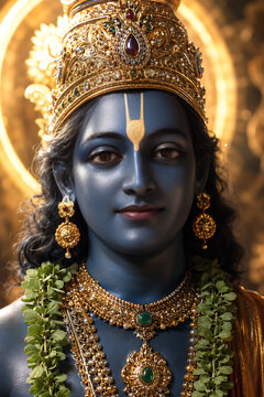 Divine Lord Vitthal Vithoba Pandharinath Panduranga with Rukmini Mata on Ashadhi Ekadashi Festival in Pandharpur