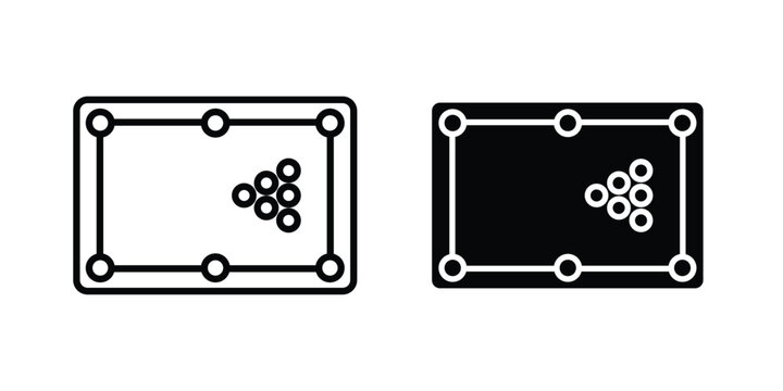 Pool table icon minimal artwork pack