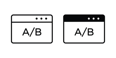 A B test icon minimal artwork pack © Dawid