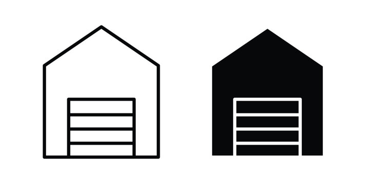 Garage icon minimal artwork pack