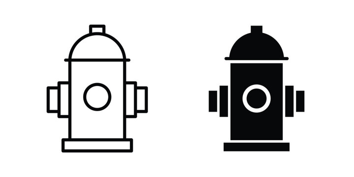 Fire hydrant icon minimal artwork pack