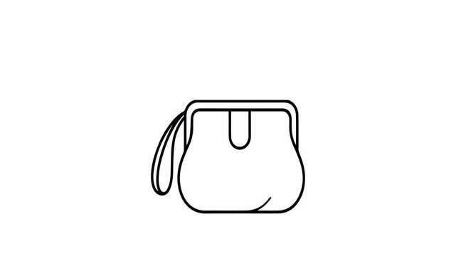 depositing coins. save money animation concept