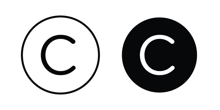 Copyright icon minimal artwork pack