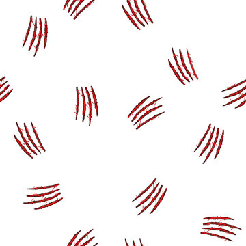 pattern texture claw scratch cartoon. nail paper, beast attack, lion horror texture claw scratch sign vector