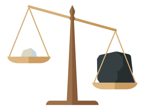 A stylized balance scale illustrates planetary energy imbalance with contrasting weights. Bold colors and geometric shapes create a visually striking and informative design.