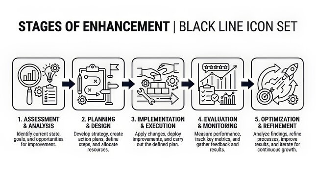 Step-by-step process of enhancing a black and white icon design workflow.