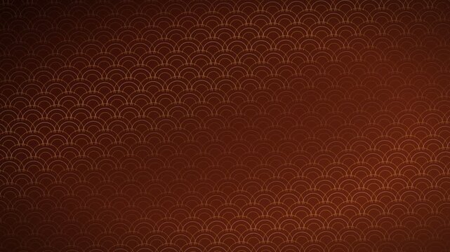 Seigaiha Japanese Pattern Motion Background Loop 4K - Momiji Maple