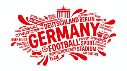 Germany Word Cloud: Football, Beer, Culture, Landmarks © BUDI