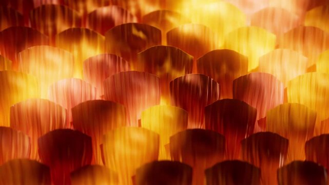 The abstract texture background is continuously playing in the golden sunlight.