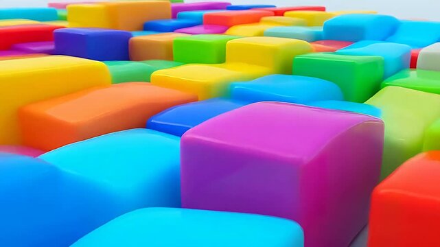 Isometric Rhythm - Color Blocks Dancing in Sync