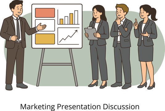 Business Presentation Illustration Set