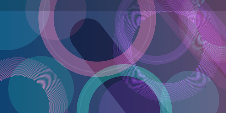 Abstract background featuring intersecting colorful circles with thin line patterns created for modern graphic design wallpaper layout.