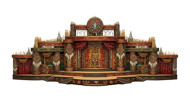 Ornate Baroque Style Architectural Model Structure.