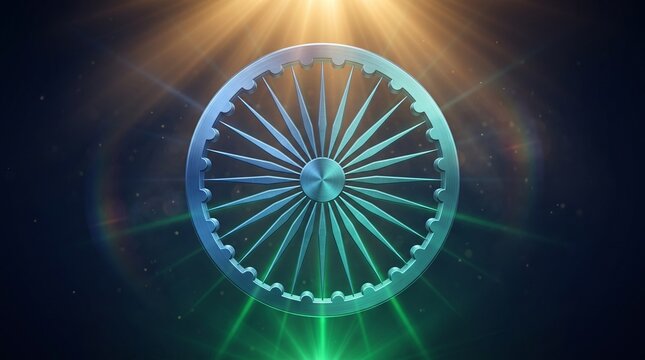 indian flag made with lights background