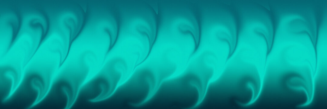 Teal abstract smoke background, ethereal turquoise fluid waves, mystical cyan vapor texture, elegant flowing silk pattern for web banners