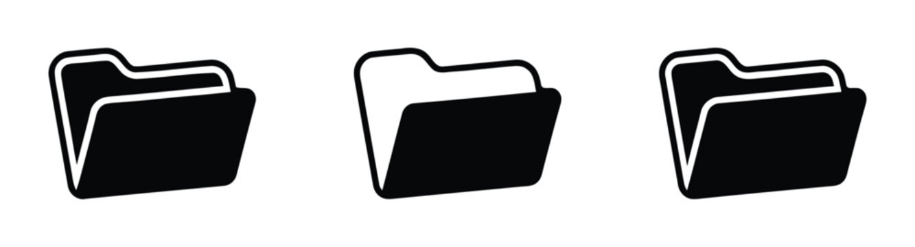 File folder icon set. File folder flat illustration. File folders set. File folder icon set. Design for app, logo etc. set of icon folder computer file document binder data archive . 