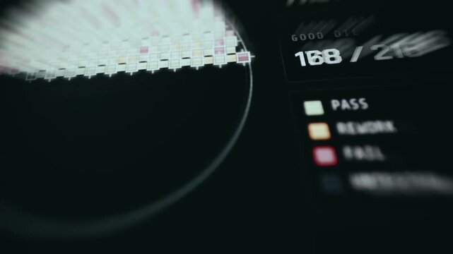 Wafer Probe Bin Map dashboard used in semiconductor manufacturing