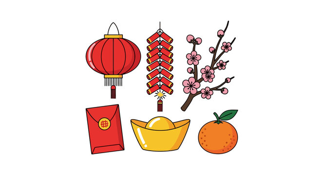Chinese New Year festive decorations.
