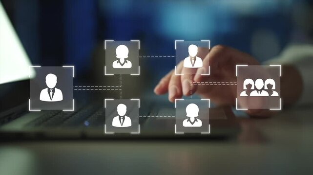  Scheme hierarchy management of corporate business. Organizational chart, company hierarchy, roles, team structure, showing connections between managers, employees, and departments.