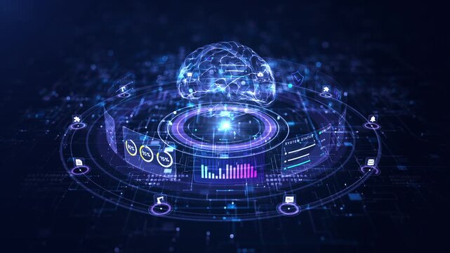 Agentic AI platform concept with autonomous intelligence, cognitive neural network, enterprise automation, intelligent decision making, analytics dashboard, and digital ecosystem, Technology concept