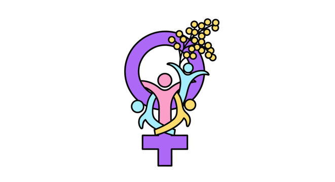 Venus symbol with female sign.