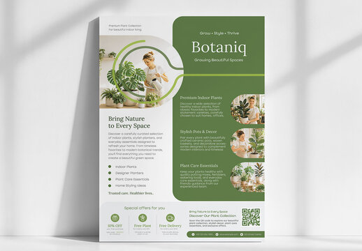 Modern Plant Shop Poster Template