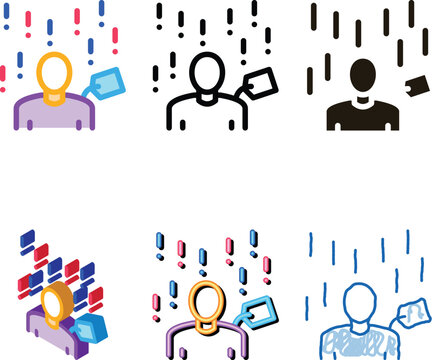 many requirements for designs person icon vector. many requirements for person sign. color symbol