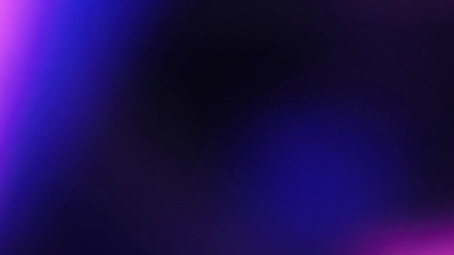 Multicolored light leaks and soft bokeh transition on black background. Shifting glows of blue, purple, and magenta move across a dark void with soft cinematic textures. Ideal for video transitions.