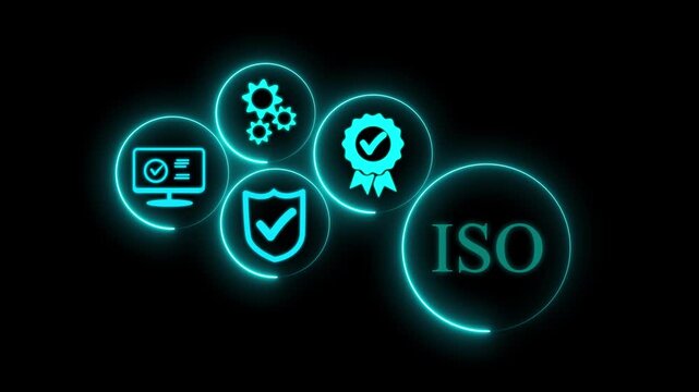 Standards, Quality Assurance Control, Standardization and Certification, international standards, ISO standards, business businessman standards, conformity Guarantee,4k animation.