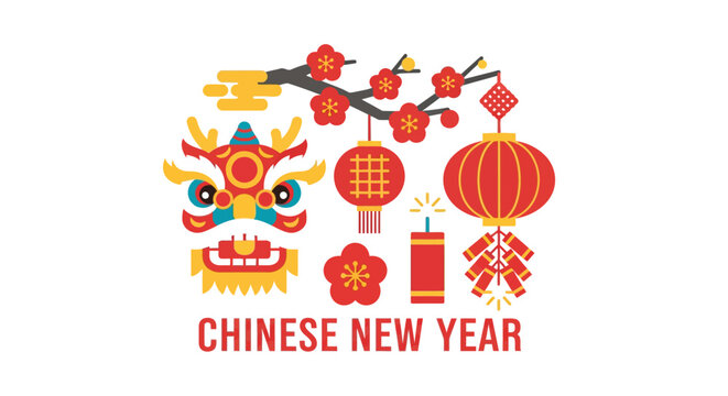 Chinese New Year Dragon Decorations.