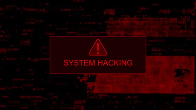 System Hacked message program code - matrix background loop