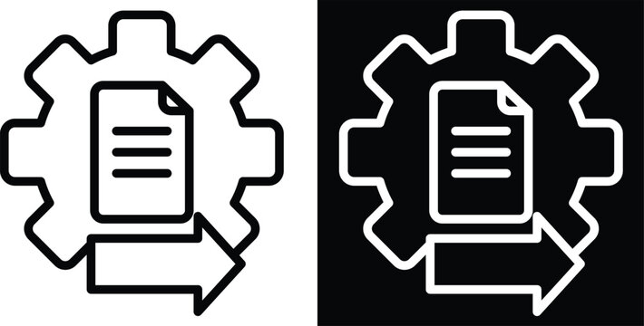 implementation Two-tone version in black and white background