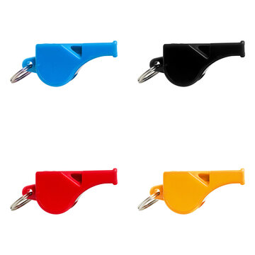 Referee Whistle Set for Sports and Safety concept on transparent background png