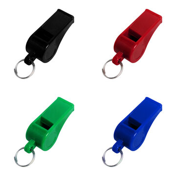 Referee Whistle Set for Sports and Safety concept on transparent background png
