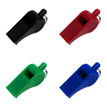 Referee Whistle Set for Sports and Safety concept on transparent background png