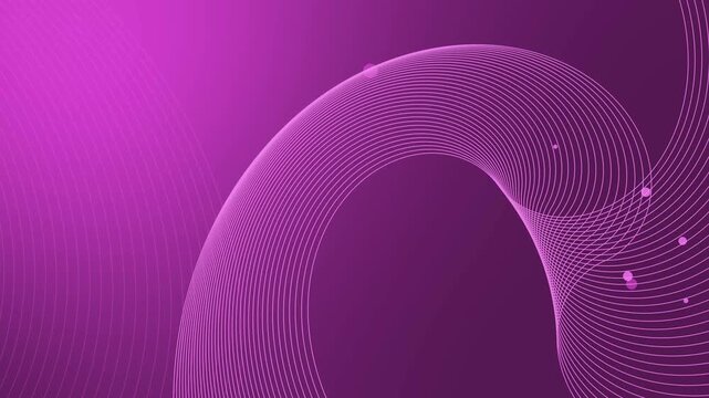 Abstract technology wave background with curved lines animation, Gradient technology background with flowing curved lines and wave pattern