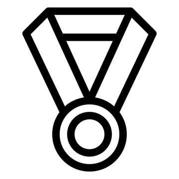 Education Achievement Medal Award Line Icon