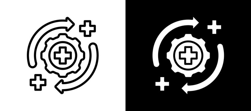 Operational Recovery whiteblack icon