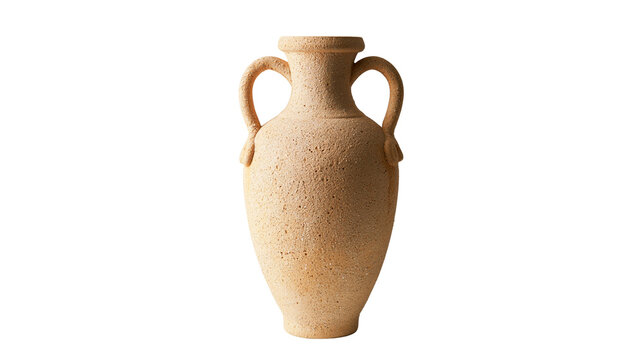 Terracotta amphora with two handles, ancient Greek style vase
